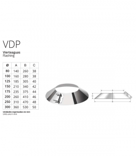 Vierteaguas para Chimenea inoxidable BOFILL Doble Pared Aislada AiSi-304